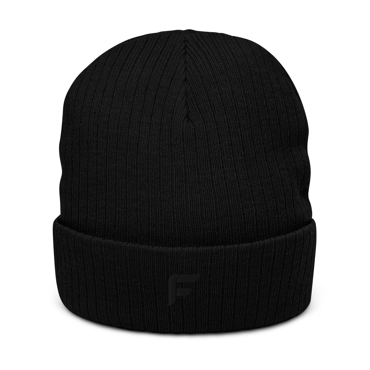 Fraraccio Blacked Out Puff Ribbed knit beanie
