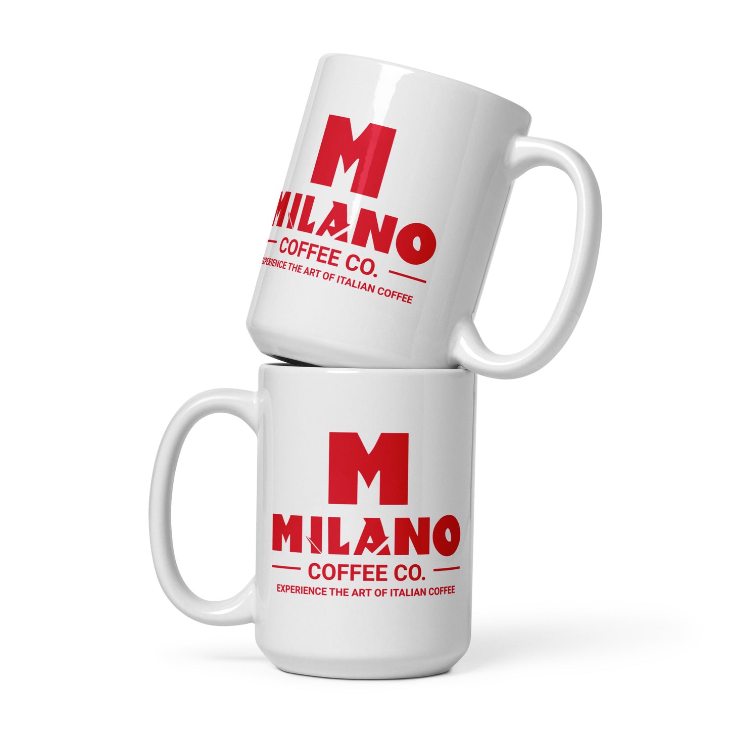 Milano Coffee Co. White glossy mug